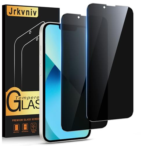 Jrkvniv Protector Pantalla de Privacidad para iPhone 13 mini Cristal Templado Antiespia Protectora Vidrio Película Dureza 9H Antiarañazos Sin Burbujas Privacy Screen Protection,2 Piezas