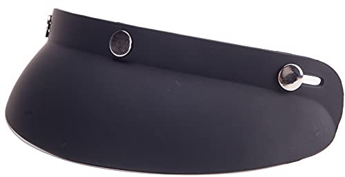 CYLCLNB Motorcycle Helmet Visor Lens, Helmet Visor Lens, 3-Snap Motorcycle Helmet Lens Visor, Universal Black 3-Snap Motorcycle Helmet Peak Lens Open Face Sun Shade Visor Shield(Black)(Matt Black)