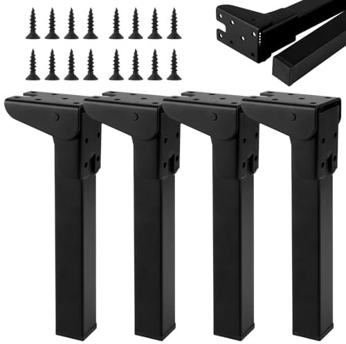 MUXHEL 4 Stück Tischbeine Klappbar, 20CM Klappbare Tischfüße Metall, tischbein klappbar, Klapptischbeine, Klappbare Möbelbeine, für Tische Esstisch Couchtisch Schreibtisch
