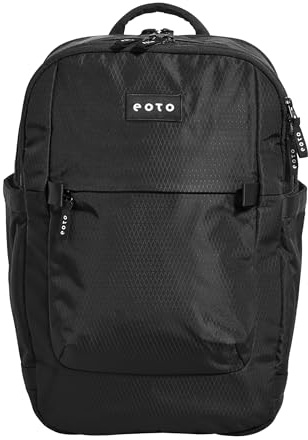 eoto Rucksack TIDY22 schwarz, Daypack, ergonomisch, Damen, Herren, 22 L | Young professional – der Rucksack für Organisationstalente! Egal ob Uni, Schule oder Beruf. Wasserabweisender Multifunktions-