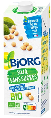 BJORG - Boisson Végétale Soja Sans Sucres - Boisson Bio Riche en Protéines - 1 L