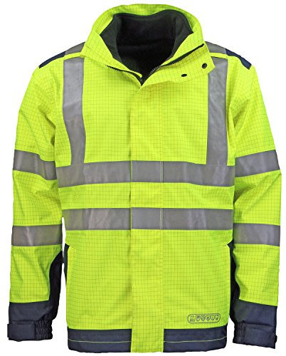 ASATEX Wetterschutz-, Flamm- und Warnschutzjacke 3850G, leuchtgelb, Gr. 3XL