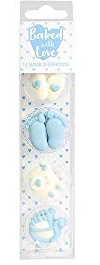 Baked with Love Baby Boy Cupcake Decorations - single