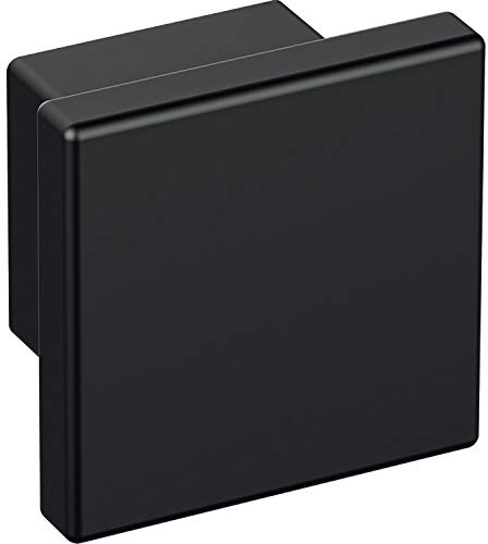 HEWI 547.32B3 90 Knopf 547.32 Breite 32 mm, Tiefe 30 mm, Polyamid tiefschwarz, Farbe: schwarz matt