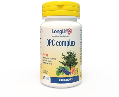 Longlife opc complex 350 mg - integratore per la funzionalità del microcircolo - 60 capsule vegetali