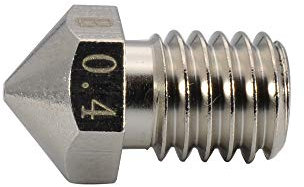 4 Stück 3D-Drucker M6 Gewinde überzogen verschleißfeste Düse 0,4 mm/3,0 mm, kompatibel mit V6 Hotend Titan Aero Extruder Ultimaker 2+ Extended Olsson Block Hotend (4 Stück 0,4 mm)
