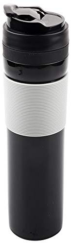 portátil 350ml Mini máquina de café espresso Presión de mano espresso Máquina de café manual compacta Brewer Vaso de viaje para el hogar Oficina Viajes Al aire libre(Negro)