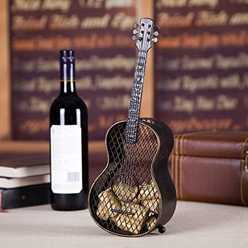 Contenitore in sughero per vino a forma di chitarra Porta sughero per vino Tappo per bottiglia di vino Organizer Ornamenti per scrivania Decorazione interna per la casa