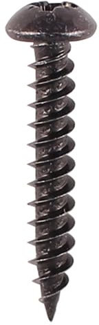4x20 (8x3/4) BLACK POZI WOOD SCREW ROUND HEAD BLACKJAX POZIDRIVE JAPANNED PHILLIPS HEAD SMALL STEEL SCREWS CHIPBOARD MDF CABINET FURNITURE (Pack of 20, 50, 100) (50)
