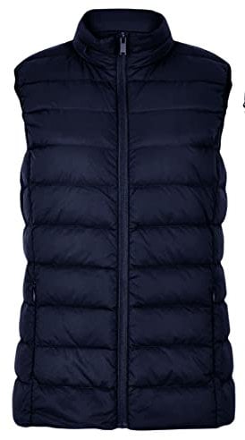 JACK IN THE BAG SIZES 8-26 Soft Lightweight Body Vest Warmers, Gilet With Quilting And Zipped Pockets ((NAVY, M)