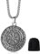 Yaomiao Wikinger Halskette Kompass Amulett Anhänger Kette Edelstahl Nordische Schmuck für Herren Gravierte Schutz Amulett Mittelalter Halskette Geschenk Vintage Original Schmuck (Klassisch)