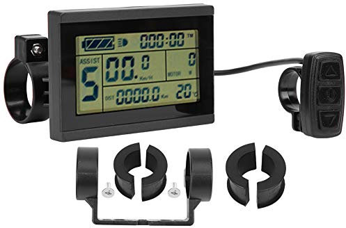 VGEBY E-Bike-LCD-Messgerät, Fahrrad-Umrechnungsmessgerät Voltmeter KT LCD3U Horizontaler Schwarz-Weiß-Bildschirm LCD-Messgerät Wasserdichter Anschluss Elektrische Fahrräder