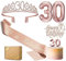 PHD CAKE Dekoration zum 30. Geburtstag, Schärpe zum 30. Geburtstag, Krone/Diadem, Geburtstagskerzen, Kuchendekoration, 30 Zahlenballon