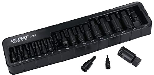 Metric Impact Allen Hex Key Shallow Sockets 2mm – 22mm 17pc Mixed Drive