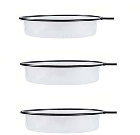 MFUOE 3pcs Bird Feeding Station Replaces Transparent Bird Feeder Tray Bird Food Bowl Garden Supplies