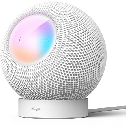 elago Silikon Ständer Kompatibel mit HomePod Mini - Proper EQ, Leichter zu Steuern mit Besserer Sichtbarkeit der Anzeige, Stabile Halterung, Anti-Rutsch-Ständer für Ladegerät (White)