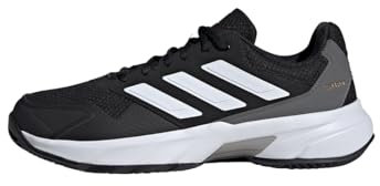 adidas Men's CourtJam Control 3 Clay Tennis Shoes, Core Black/Cloud White/Grey Four, 9 UK