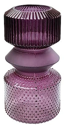 Kare Design Vase Marvelous Duo, Pink, Blumenvase, Deko Vase, Glas, handgearbeitet, Unikat, 36x18x18 cm (H/B/T)