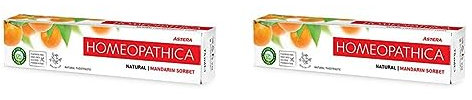 ASTERA Homeopathica Natural Mandarin Sorbet Zahpnpasta- 75ml (Packung mit 2)