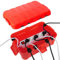 RESTMO Extra große wasserdichte Kabelbox, IP54 wasserdicht, Outdoor-Kabelsicherheitsbox, wetterfester Elektrokasten zum Schutz von Steckdosenleisten, Außensteckern (32 x 22 x 13 cm) - Rot