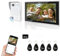 ANJIELO SMART Videocitofono, monitor touch da 10 pollici con campanello cablato 1080P, supporto per impronte digitali, scheda RFID, password per casa Tuya, bianco