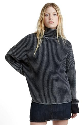 G-STAR Damen Loose Overdyed Turtle Knitted Pullover Knits