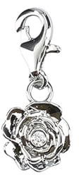 Depesche 11785-095 Charms Express yourself - Anhänger für Halsketten und Armband, Blüte, versilbert, als kleines Geschenk