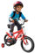 SICHENSH 14 Zoll Kinderfahrrad Höhenverstellbares Fahrrad mit Stützrädern und Bremsen Vorne und Hinten, Neutral Kinderfahrrad Abnehmbare Stützräder Kinderfahrrad für 3-6 Jahren Gedacht (Rot)