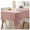 Rechteckige Tischdecken, Tischdecke 120x160CM Polyester Tischtuch Abwaschbar Streifen mit Quasten Tischtuch für Couchtisch, Rot