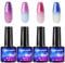 4Pcs Farbwechsel UV Gel Nagellack Set - Soak Off Lang Anhaltende Glänzende Schellack Kunst Maniküre Kit - Bestes Geschenk Für Frauen
