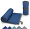 PEAQUE Mikrofaser-Handtuch mit Struktur - leicht, kompakt, schnelltrocknend, XL - Badehandtuch, Reisehandtuch, Sporthandtuch, Navy/Grau, 120 x 60 cm