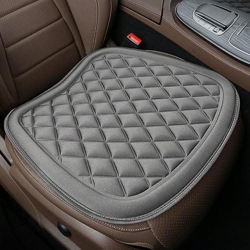 DYOG Autositzkissen für BMW 3 Series Station Wagon E30 E36 E46 E91 F31 G21, Universell Memory-Schaum-Sitzkissen Ganzjahres-geeignete rutschfeste Sitzschoner Pads,1PC Front-Grey