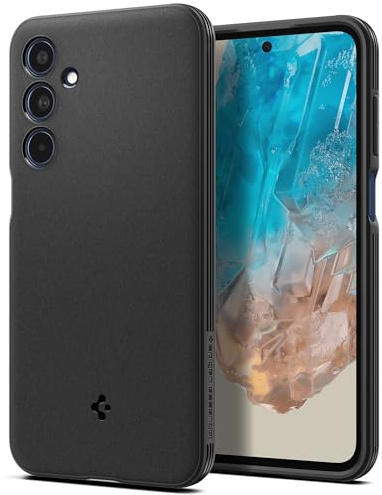 Spigen Essential Sand Blast Hülle Kompatibel mit Samsung Galaxy M35 5G -Schwarz