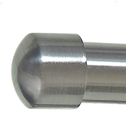 BASIT Endkappe für Gardinenstangen Ø 16mm I Endstück in Edelstahl Optik I 1 Stück Kappe I leicht gewölbt E17