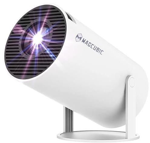 Mini Projector - Indoor & Outdoor Smart Projector for Bedroom, 4K Upscaling Support - Built-In Speaker, With HDMI, WIFI 6,BLUETOOTH - Up to 200 Projection Size with Auto Keystone