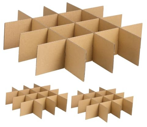 DIYEAH 18 Stk Trennwände für Versandkartons verpackung Plattenteiler zum Verpacken Umzugskartons für Geschirr Tassentrenner bewegt sich Trennwand, beweglicher Becher Papier Khaki