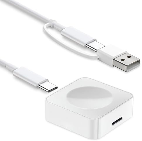 Momowin Reemplaza Cargador Apple Watch Original, Cargador Apple Watch + Cable tye-c a tye-c+USB, Cargador Portátil Apple Watch, Cable de Carga Rápida