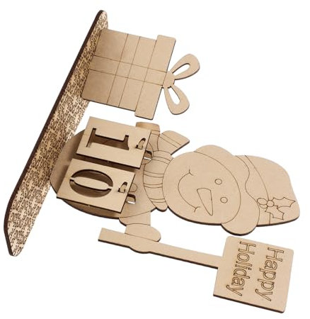 PRETYZOOM Holzleiste Adventskalender für Weihnachten Tischkalender aus Holz zum Selbermachen Diy-countdown-kalender mit Austauschbaren Zahlen für Weihnachtsdekoration