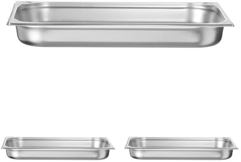 HENDI Bac Gastronorme, GN 1/1, résistance thermique -40 °C à 300 °C, utilisable dans des fours à convection, des réfrigérateurs, des bain-maries, des chafing dishes, 9L, 530x325x(H) 65mm, inox
