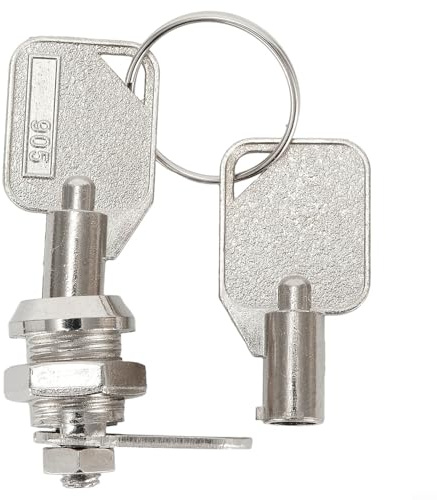 Locking Solution - Serratura a camma da 12 mm per armadietti e cassette postali con chiavi, 1 pezzo