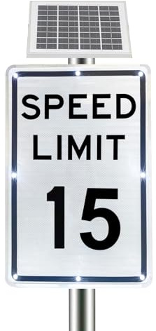 5-95 MPH Cartello Solare Dosso, Accessori Esterni, Numeri Personalizzabili, Facile da Montare, 45x60 cm, per la Sicurezza Stradale, per Aree Residenziali 15