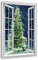 Pixxprint Leuchtender Weihnachtsbaum, Fensterbild, Größe: 100x70cm, Leinwandbild, fertig gespannt, Wandbild, Dekoration, Kunstdruck, kein Poster