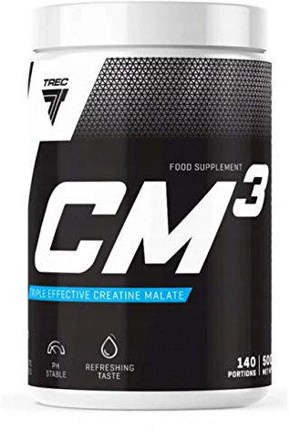 Trec Nutrition CM3 Tri-Creatine Malate Powder for Performance and Muscle Power | 6650 mg Creatine Per Serving | Made in EU (500g, Pineapple)