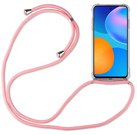 betterfon Hülle Kompatibel mit Huawei P Smart (2021) | Handykette Smartphone Halskette Hülle mit Band | Handyhülle mit Kordel zum Umhängen Kompatibel für P Smart (2021) | Rosa