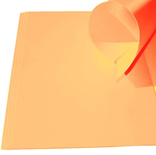 Top Lamination Laminiertechnik 50 Blatt Ton-Bastel-Karton DIN A4 240g/m² Aprikose Dickes Ton-Papier 210x297mm super zum Basteln - komplett durchgefärbt bedruckbar - sehr stabil DIY Bastelideen