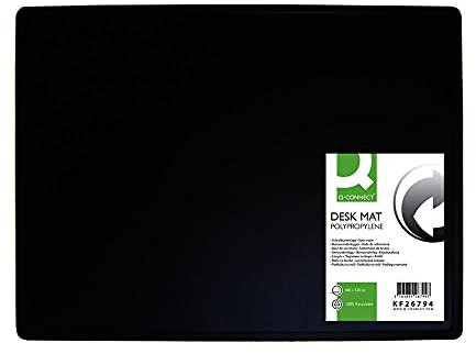 Q-Connect PP Desk Mat with Non-Slip Surface 40X53 Black