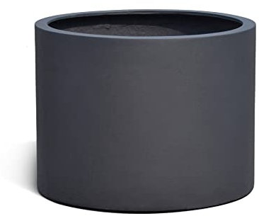 ESCHBACH® Pflanzkübel Low Cylinder 60 Anthrazit Schwarz Rund * 60 x 60 x 41 cm * 10 Jahre Garantie