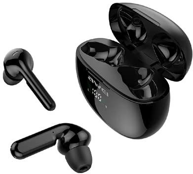 Wireless Earbuds IPX5 Waterproof Dual Dynamic Driver Stereo Earphones In-Ear with Mic - Handsfree Deep Bass Touch Control Headphones with Charging Case