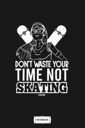 Skateboard Woman Longboard Gift G93553 Notebook: 6x9 120 Pages, Diary, Journal, Matte Finish Cover, Planner, Lined College Ruled Paper