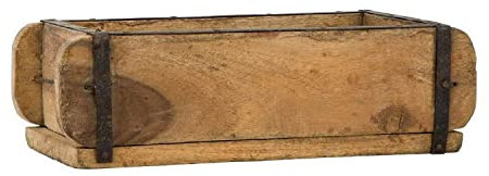 Rungassi Holz Aufbewahrung-Box Ziegelform Vintage Dekoration (1-fach 32x15x10cm)